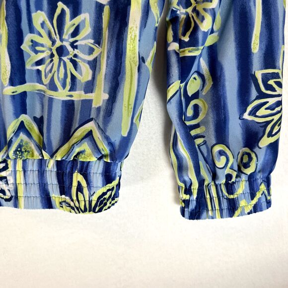 Vtg 80's TEDDI Geometric Retro Abstract Windbreaker Jacket Funky Boho Size L/XL - Picture 4 of 8